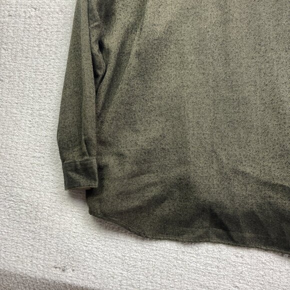 Natural Issue Rugged Wear Heavy Flannel Dark Green Shirt Men Sz M Long Sleeve - Picture 16 of 16